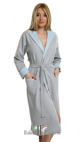 Vestaglia comfort da donna Italian Fashion - melange/giallo