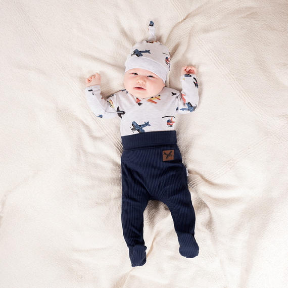 219010 Mezza nanna Willy Nicol - cotone, blu navy, a righe