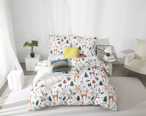Biancheria da letto in microsatinato bianco I25 Spod Igły i Nitki - morbida, liscia e resistente