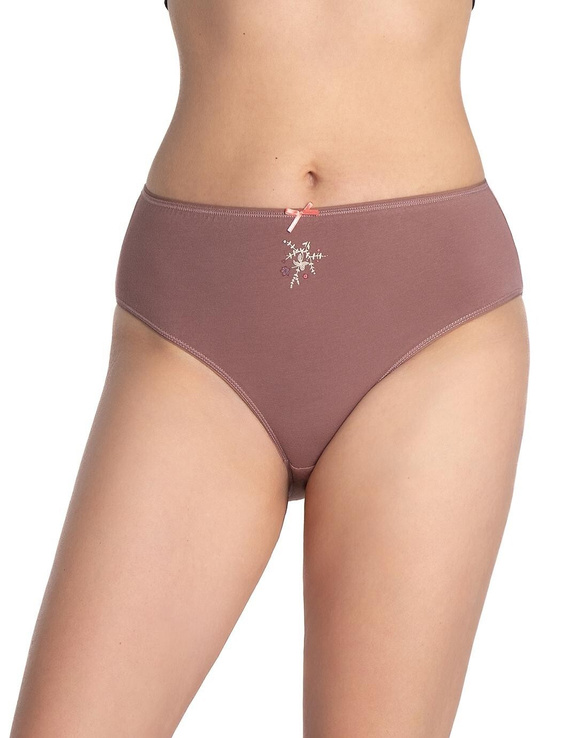 Slip bikini Lama L-120 BI-97 da donna - cotone, confezione da 3 pezzi nei toni del beige e del marrone