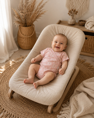 Body neonato Mamatti BK16325 rosa in cotone manica corta con cuoricini