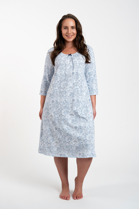 Camicia da notte Antonia Moda italiana - stampa blu