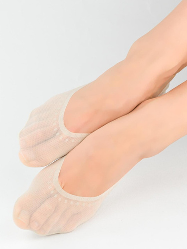 Calzini ballerina donna Noviti SN065 sottili traforati cotone silicone