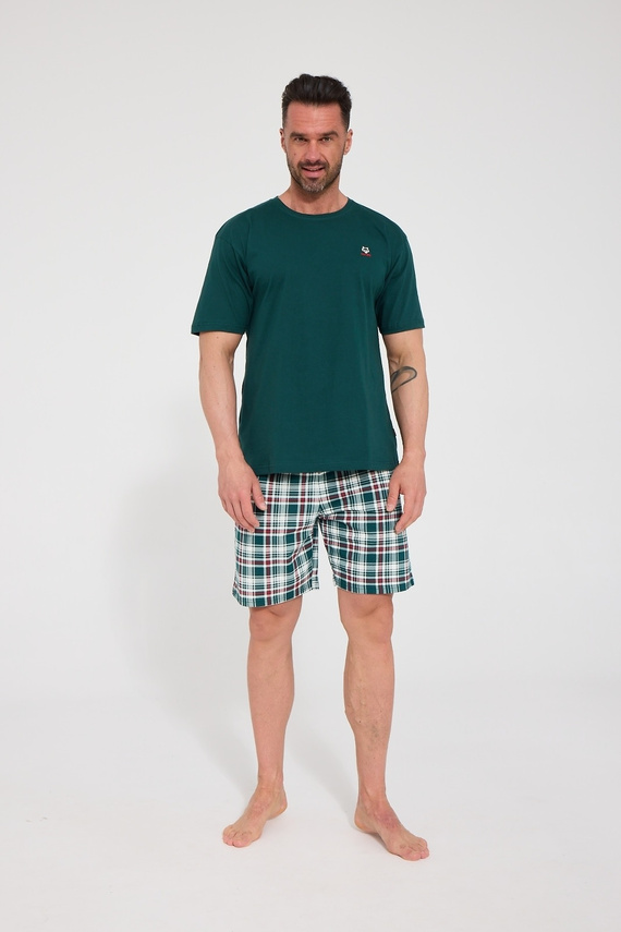 Cornette Wild Nature 326/350 Pigiama Uomo 100% Cotone Verde Corto