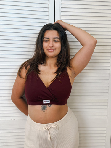 Milk&Love Mombri Klasyk reggiseno allattamento impermeabile claret