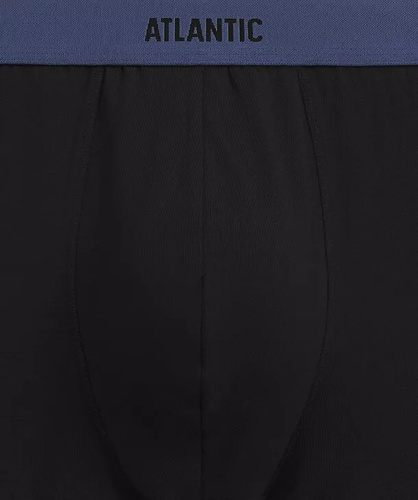 Boxer da uomo Atlantic 3MH-0177 A3 3 pezzi nero-denim – cotone, gamba lunga