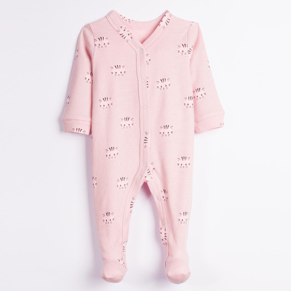 Pigiama neonato Nicol Tosia 225032 cotone rosa con gattini e piedini