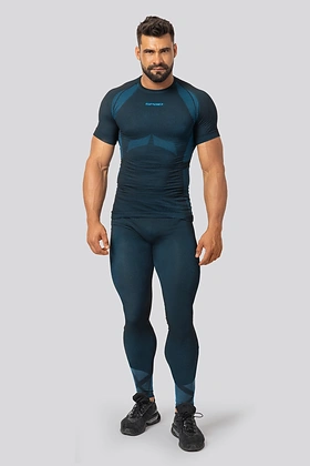 Brubeck Breeze 2.0 maglia termica uomo Nilit Breeze manica corta Black/Blue