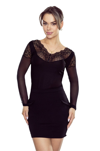 Camicetta Eldar Manami donna nero - viscosa, manica lunga, elegante