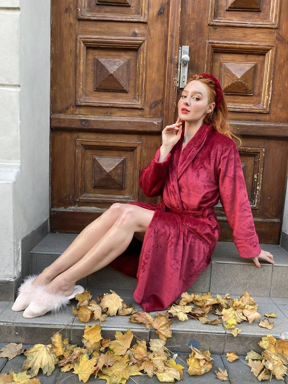 628 Accappatoio da donna Abigail Long Forex - marrone