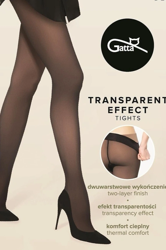 Collant Gatta Transparent Effect 50 DEN caldi con effetto 20 DEN per l'inverno - milky nude