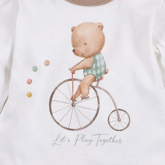 ABN-5589 Camicetta da bambino Circus di Nini - 100% cotone biologico, sicuro per la pelle, produzione polacca