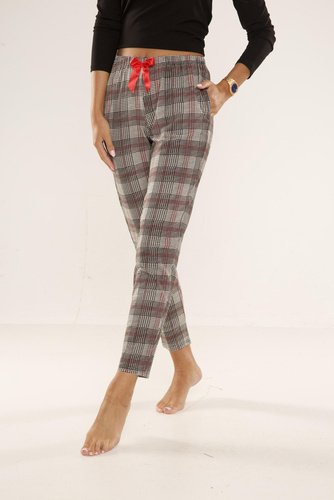 360 Pantaloni del pigiama in forex a scacchi - grigio