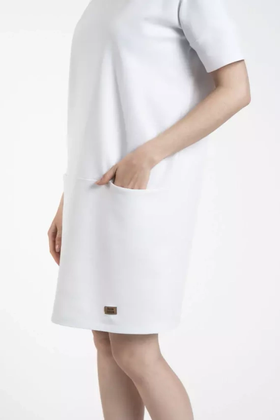 Karina Tunica da donna a manica corta Italian Fashion - bianco