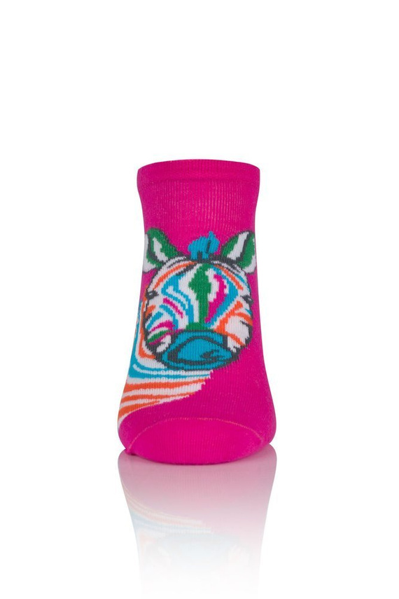S118S Calzini Zebra piedi Moda Italiana - stampa amaranto