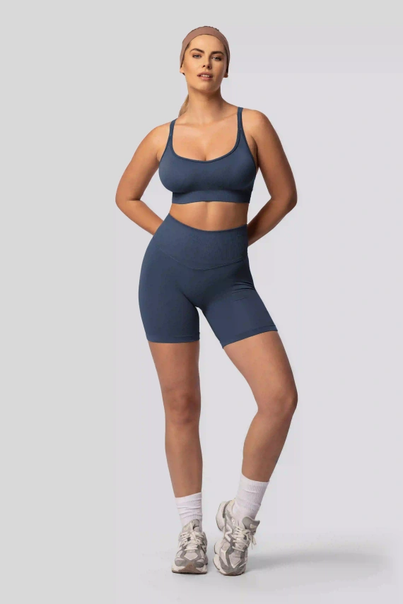 Spaio PUSH-UP PRO shorts modellanti senza cuciture vita alta fitness navy blue