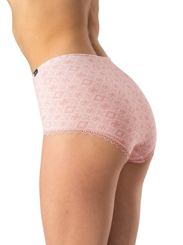 Mutandine donna in cotone Key LPM 731 nero-beige - 2 pezzi per scatola, taglio classico