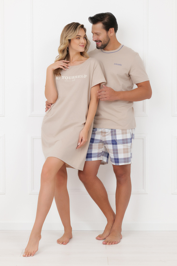 Camicia da notte donna Rima Italian Fashion 100% cotone manica corta