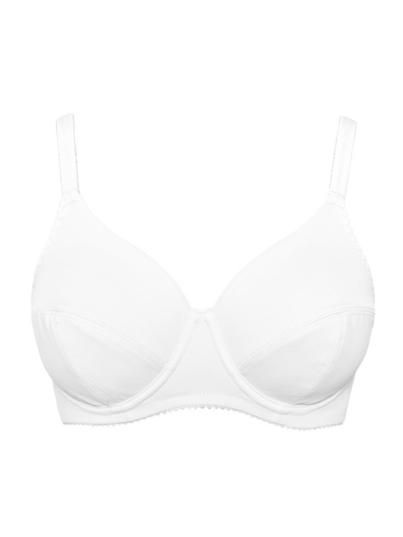 Donna 1962 Reggiseno morbido con ferretto in microfibra, cotone, bianco