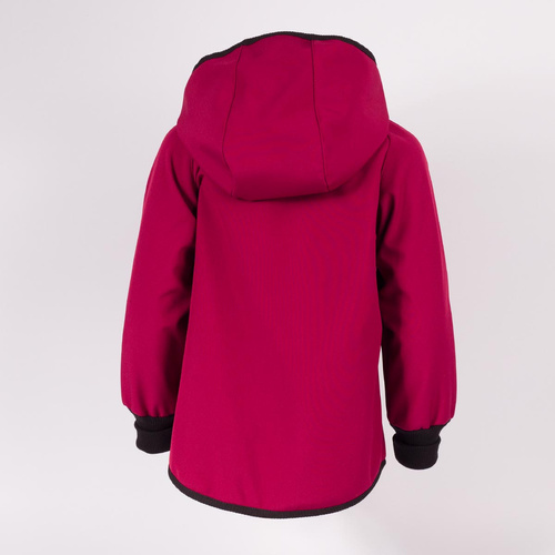 229002 Nicol Giacca softshell bambina con cappuccio, pile, riflettente - bordeaux
