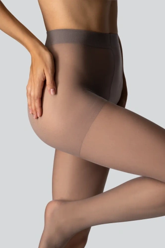 Mona Viola collant donna 20 DEN classici lucidi con punta rinforzata perle