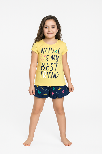 Mariposa Pigiama bambina Moda italiana - giallo/blu