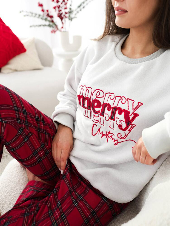 Pigiama da donna Gween Soft/Flannel Sensis - grigio