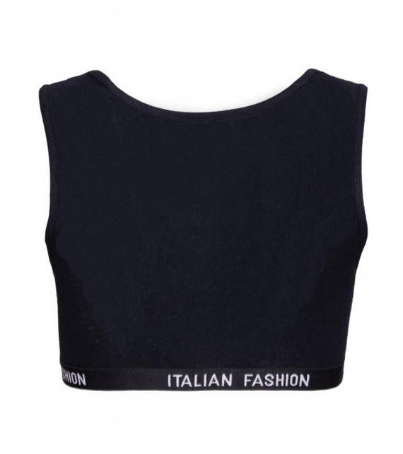 Nikola Reggiseno per bambine, spalline larghe Moda italiana - nero