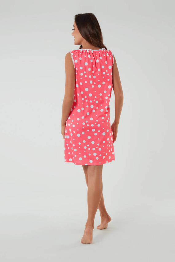 Camicia da notte e chemise da allattamento Raba, spalline larghe Moda italiana - stampa lampone