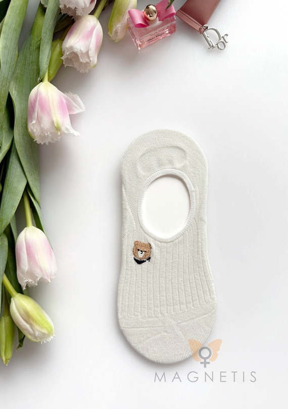 Calzini ballerina donna YN-251131 Magnetis – viscosa con silicone sul tallone