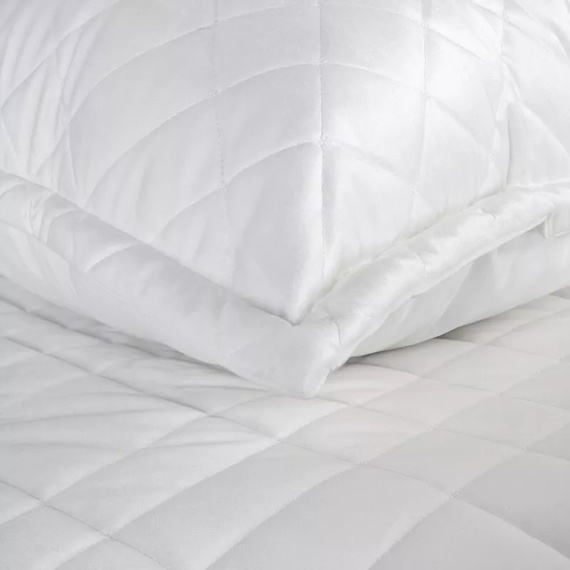 Ria 6 Copriletto decorativo in velluto Eurofirany bianco