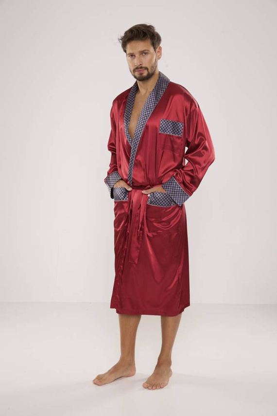 940 Accappatoio in raso da uomo Forex - marrone