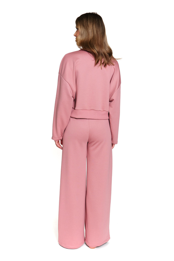 7360 Doctor Nap - Tuta donna in cotone con pantaloni larghi | Manifattura polacca - Rosa blush