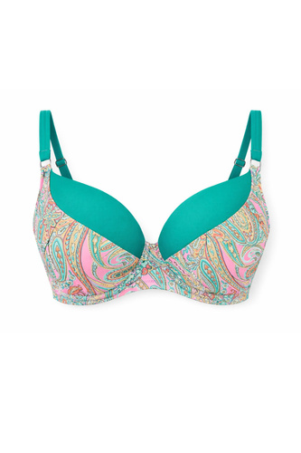 Mediolano Riviera 20005 reggiseno da bagno Full Cup turchese paisley