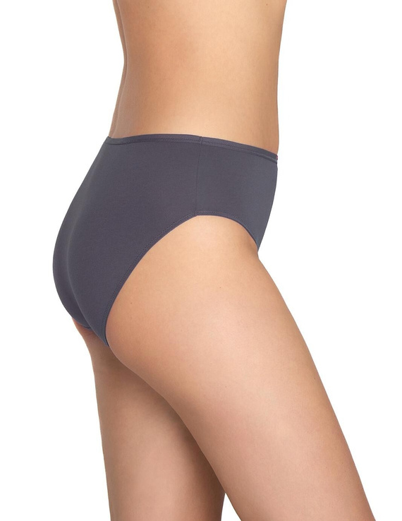 Mutandine da donna L-120BI-96 Lama grey graphite-cotton, confezione da 3 pezzi, comode e classiche