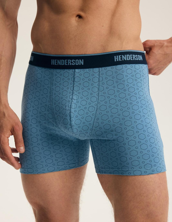 Bokserki męskie Henderson 44513 Brex 2-pak in cotone con elastico largo e logo