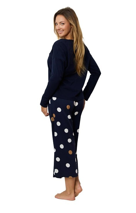 Pigiama donna Oceane PS75 Mefemi - viscosa, lungo, con piselli