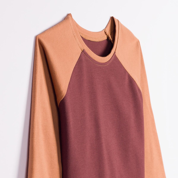 228143 Nicol FARMA Maglia raglan bambino cotone marrone scuro