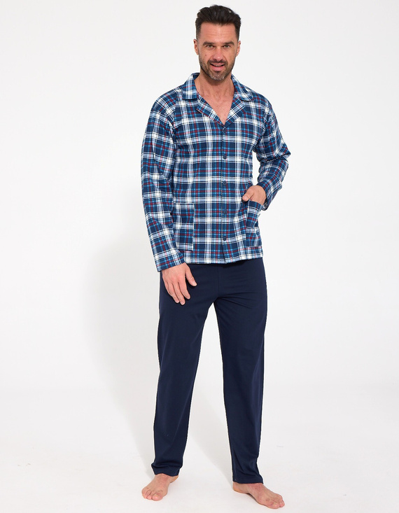 Pigiama Uomo Cornette 114/86 Aperta 100% Cotone a Quadri
