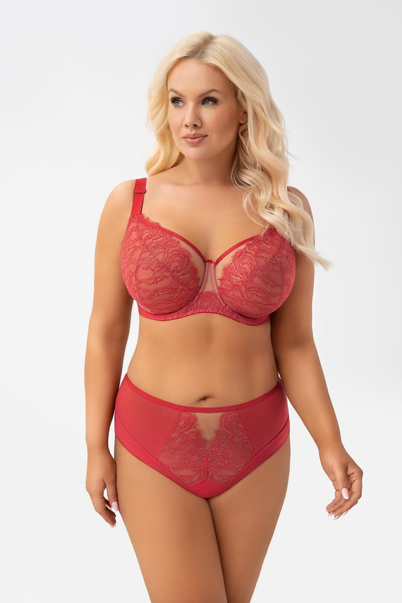 Reggiseno soft Gorsenia G 008 Flavia bordeaux pizzo seno grande