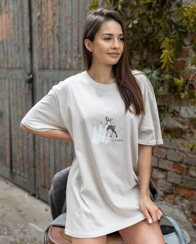 Camicia da notte Sensis Deer - beige