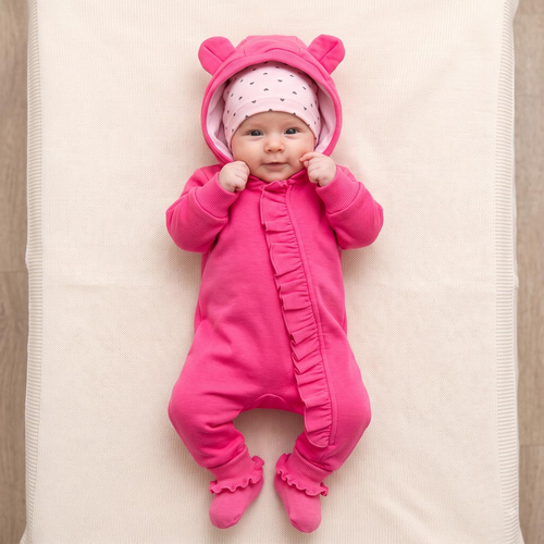 Nicol Tosia 225271 Tuta in Felpa per Bambina Rosa + Scarpine Antiscivolo