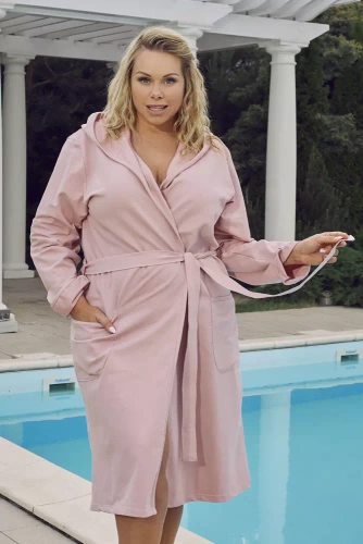Karina Accappatoio da donna Moda Italiana - rosa cipria