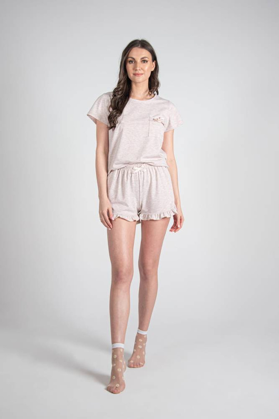 678 Pigiama donna Mariposa II Forex - beige melange