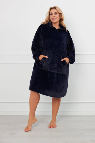 Forio Camicetta con cappuccio Moda italiana unisex - blu navy