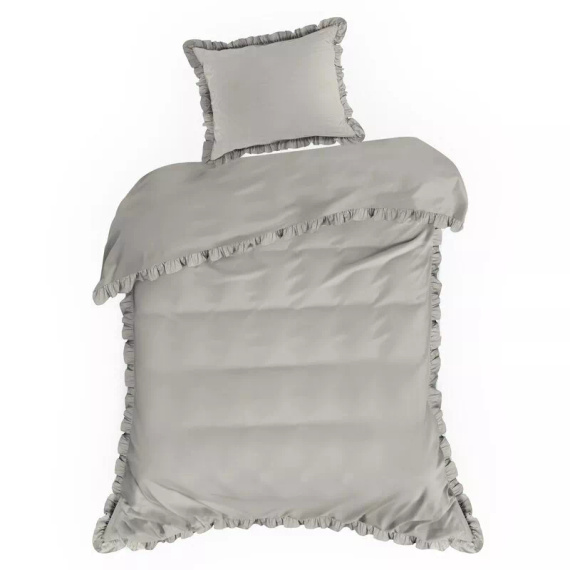 Biancheria da letto in cotone con volant Eurofirany 100% cotone con cerniera beige