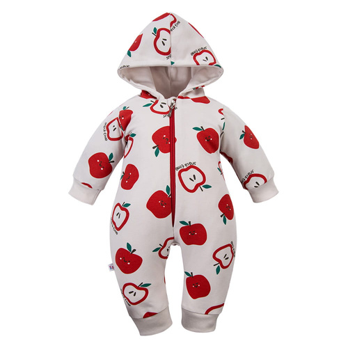 Tutina neonato Eevi ecru 100% cotone senza piedi comoda