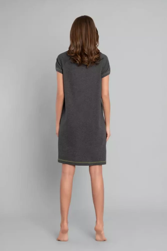 Camicia da notte Volta a maniche corte Moda italiana - melange scuro/verde