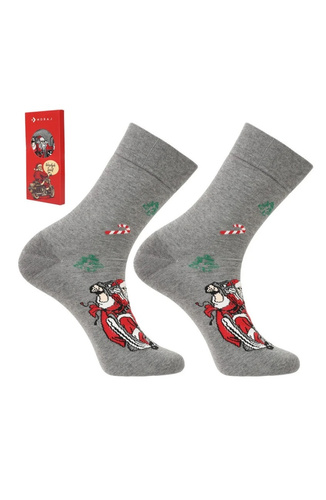 Calze uomo Moraj CMLS700-007 rosse in cotone con motivo biscotti in scatola