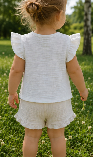 Mamatti BL50102 blusa in mussola bambina leggera cotone estate